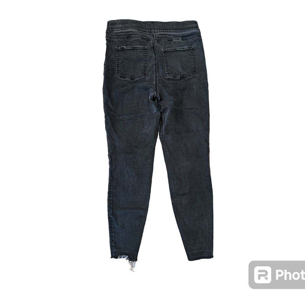 Spanx Black pull on jegging distressed - Picture 2 of 4